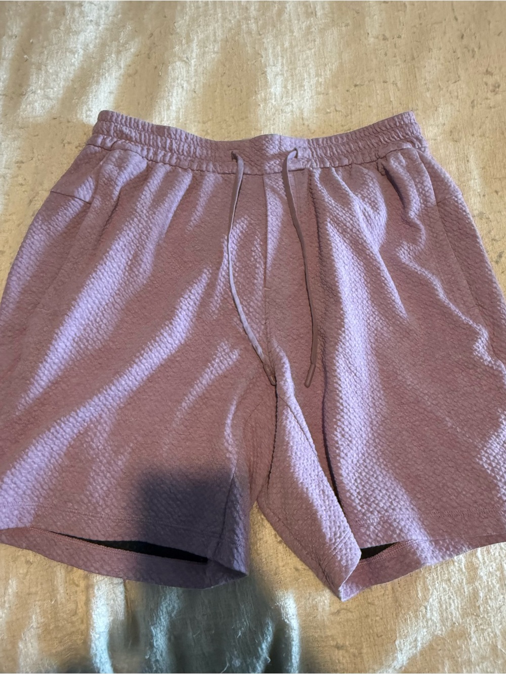 lululemon athletica Men's Lavender Textured Drawstring Shorts